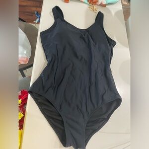 black swimsuit